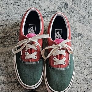 Vans Kids' Red and Green Sneakers